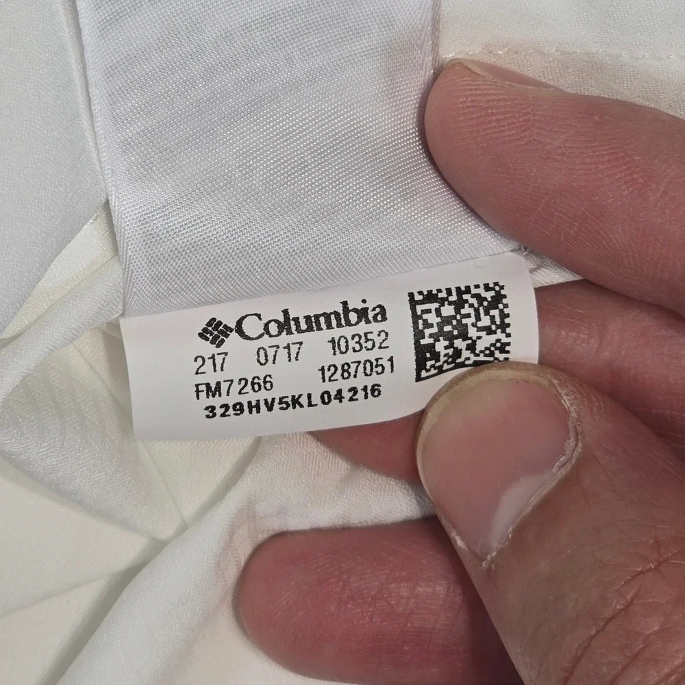 Columbia PFG Tamiami II Fishing Shirt Mens XL White Short Sleeve UPF 40 FM7266‎